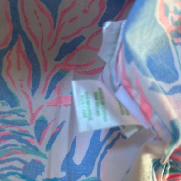 Lilly Pulitzer Vibrant Floral Top - Pink and Green - Picture 3 of 5